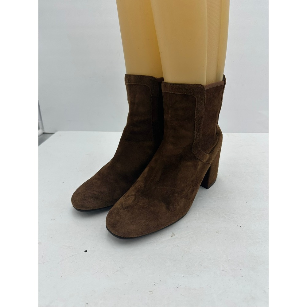 Stuart Weitzman Womens Suede Ankle Boots Size 8M Made in Spain Quiet Luxury